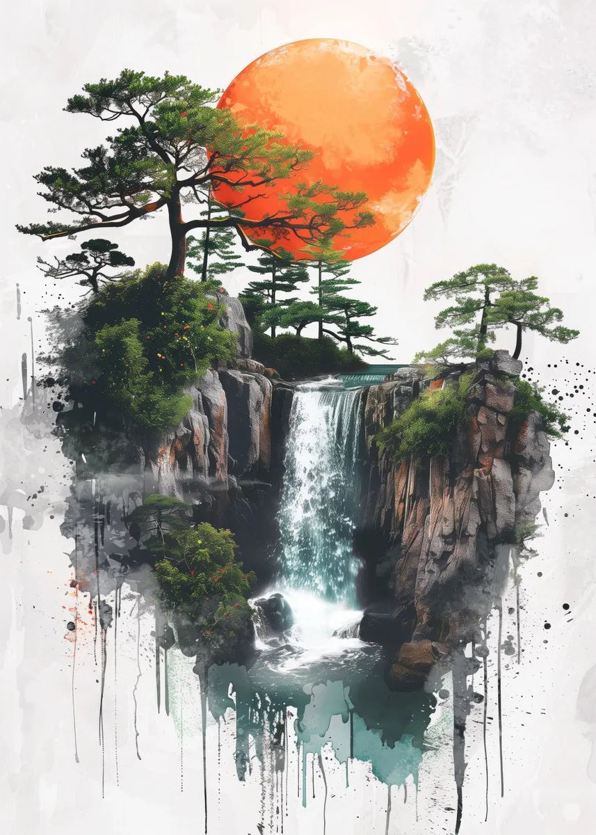 Japanese Landscape Samurai Geisha Bonsai Torii Gate Sakura Art Poster Canvas Painting Wall Prints Picture for Room Home Decor