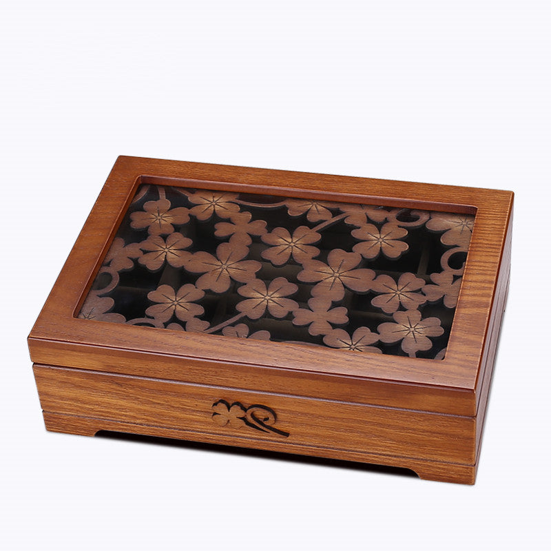 Chinese Classical Wood Carved Jewelry Box