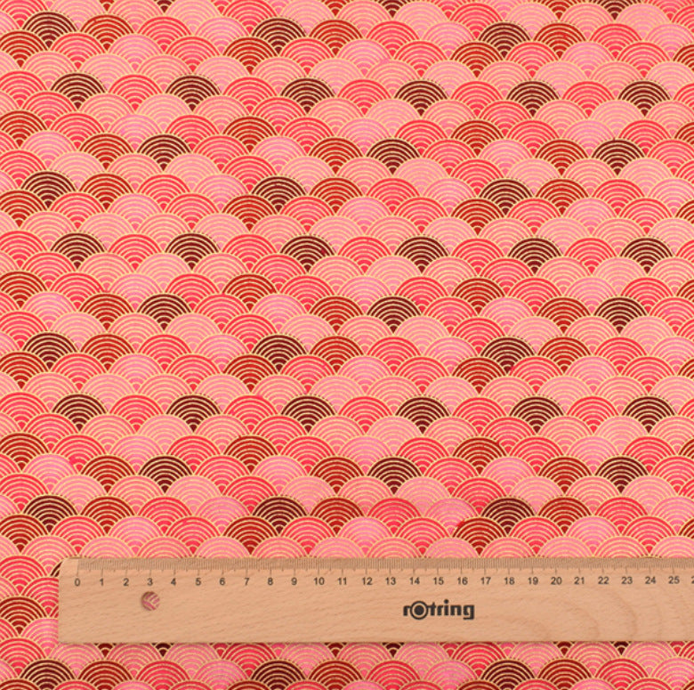 Japanese Style with Wind Stamping Handmade Fabric