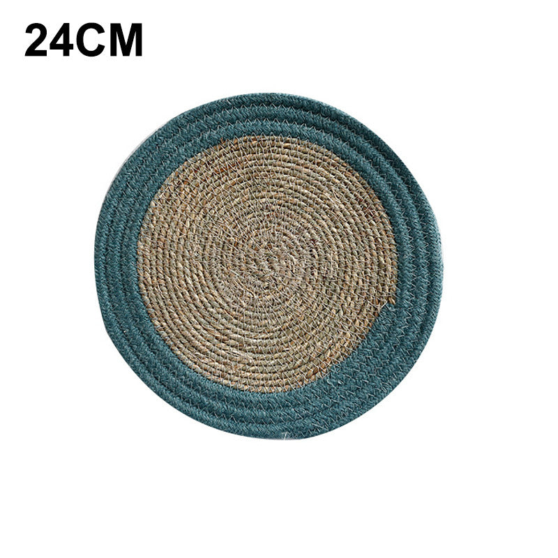 Japanese Style Breathable Jute Woven Thickened Placemat