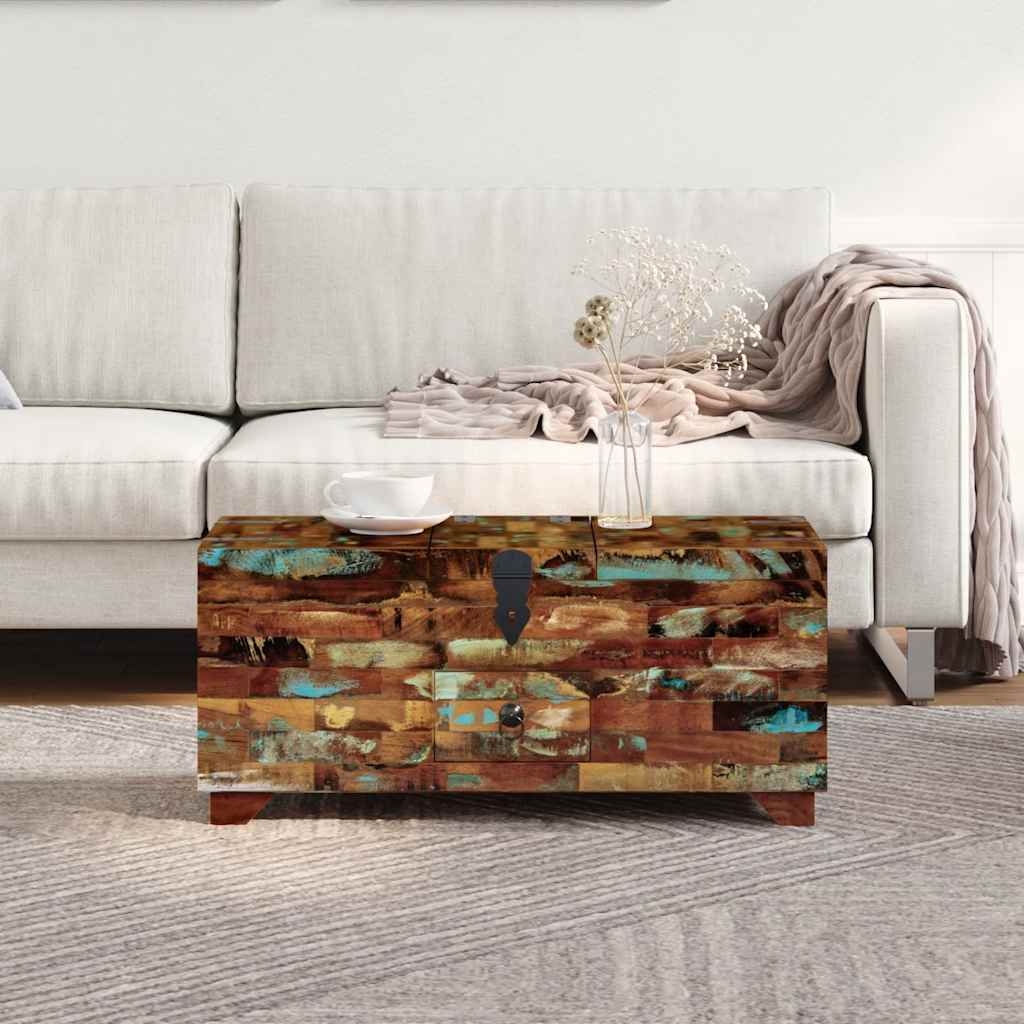 Handcrafted Reclaimed Wood Storage Coffee Table Chest