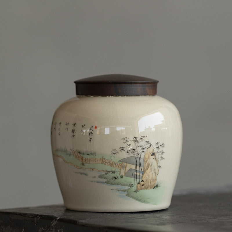 Porcelain Tea Storage Jar