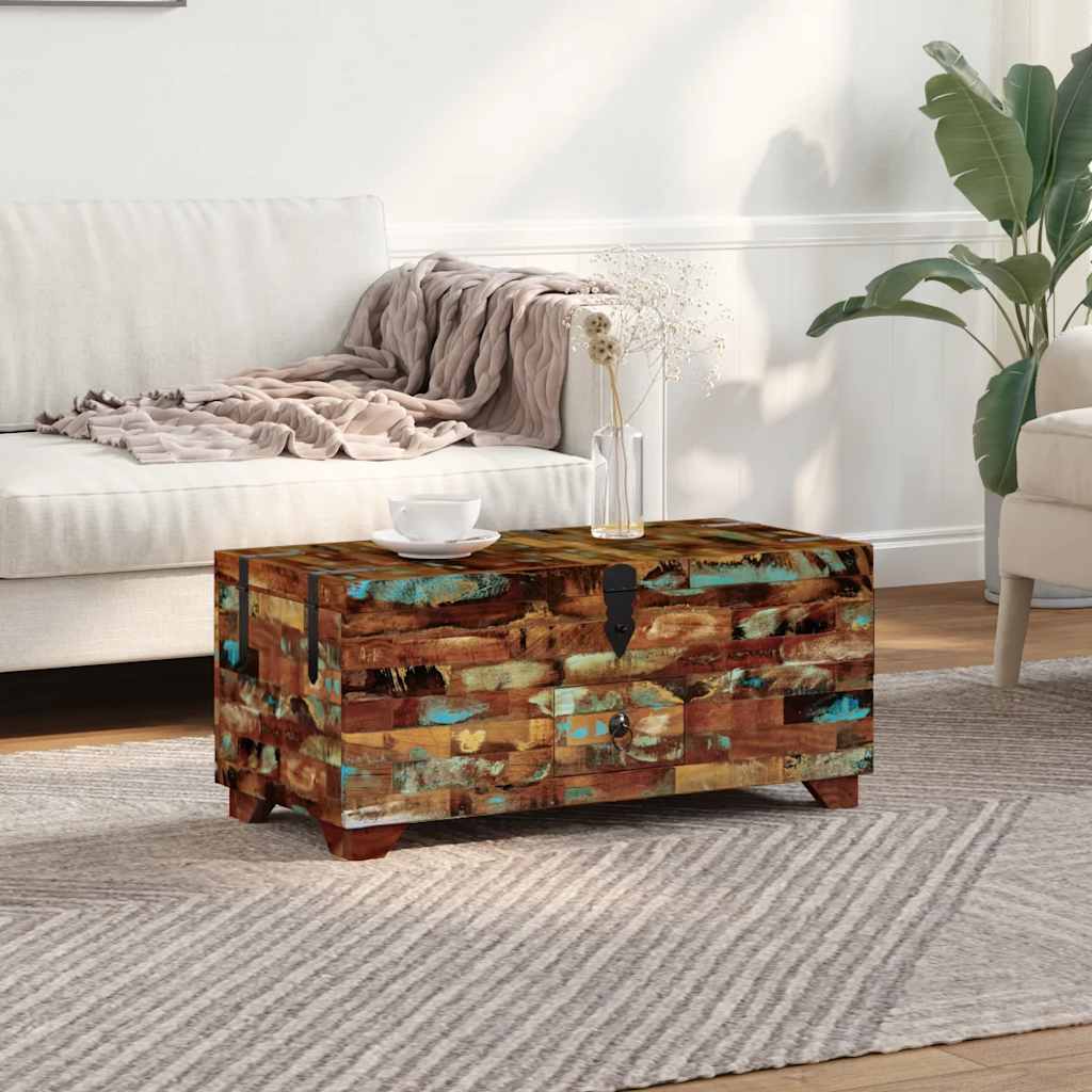 Handcrafted Reclaimed Wood Storage Coffee Table Chest