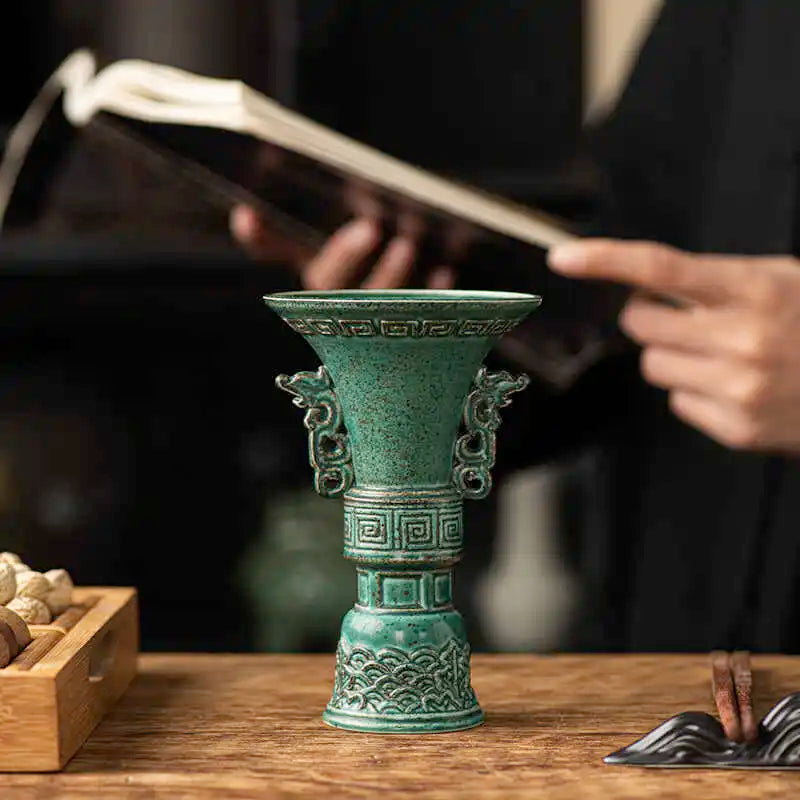 Dehua Ceramic Celadon Tea Cup Antique Drinkable Master Kung Fu Tea Set Drink Anti-scalding Tea Bowl