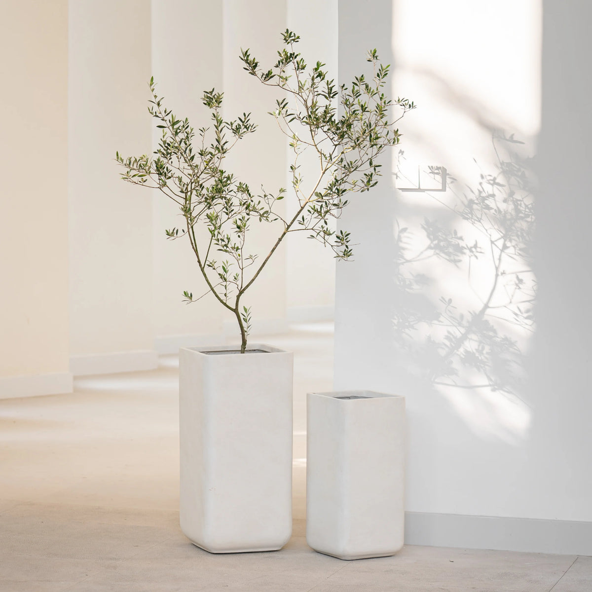 Large Ceramic-Finish Fiberglass Planter Pots – Indoor & Outdoor Garden Floor Planters