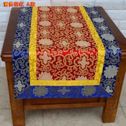 Tibetan Buddhism TableCloth High Quality Silk Satin Classical Home Religion Decorative Cover Buddhist Temple