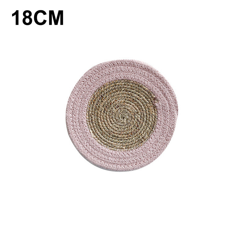 Japanese Style Breathable Jute Woven Thickened Placemat