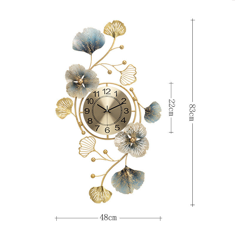 Chinese Ginkgo Leaf Handmade Wall Clock