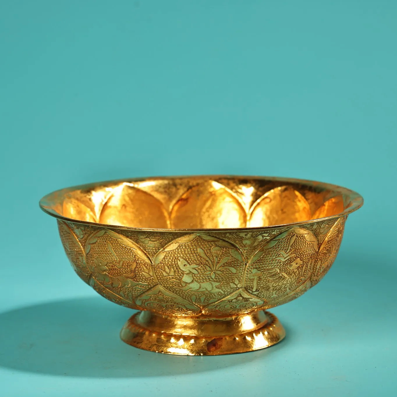 Tibetan Temple Lotus Bowl, Chopsticks & Spoon Set