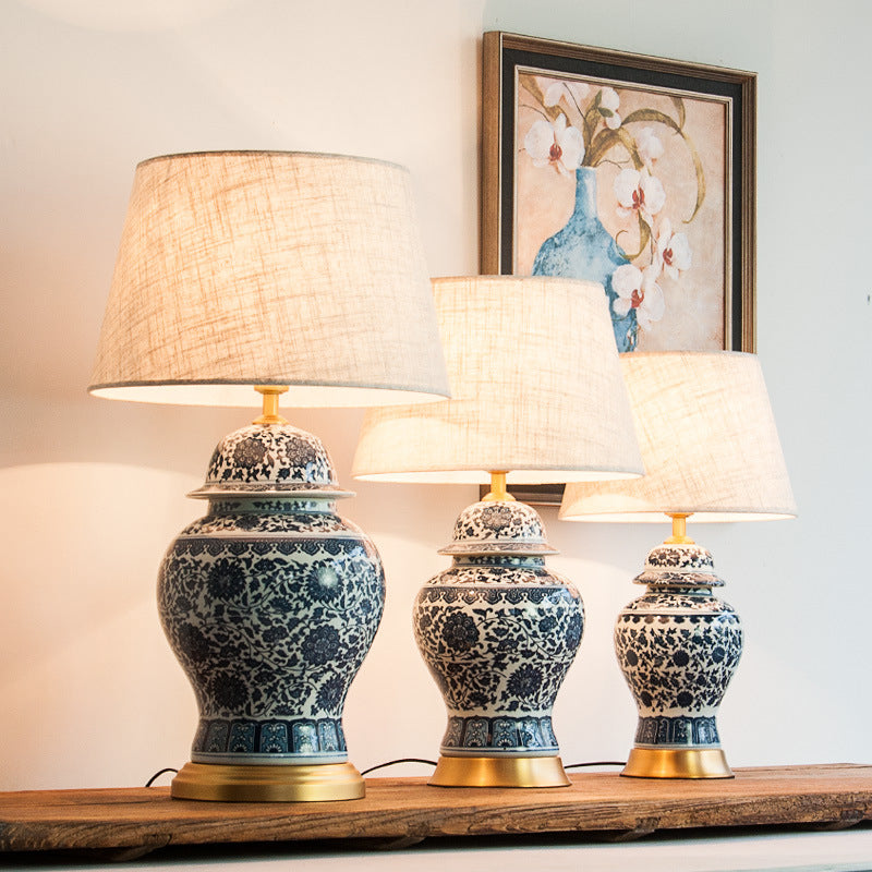 New Chinese Table Lamp Blue and White Porcelain