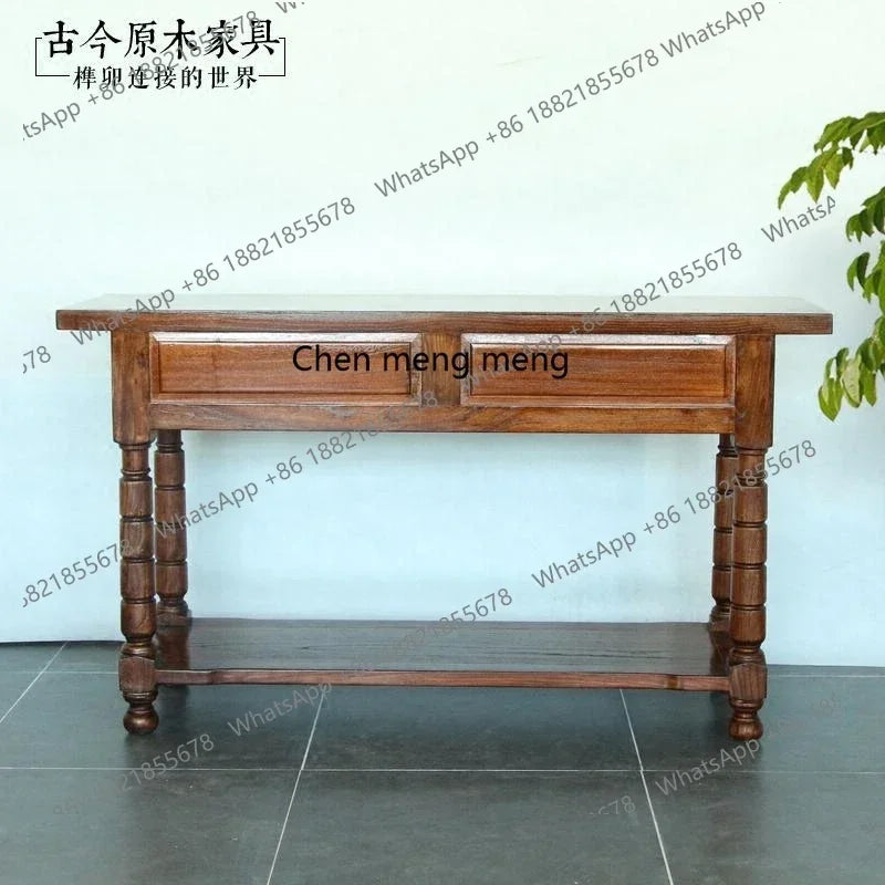 Q181 Southeast Asian Style Solid Wood Entryway Table Ancient and Modern Natural Wood Furniture Vintage Entryway Table
