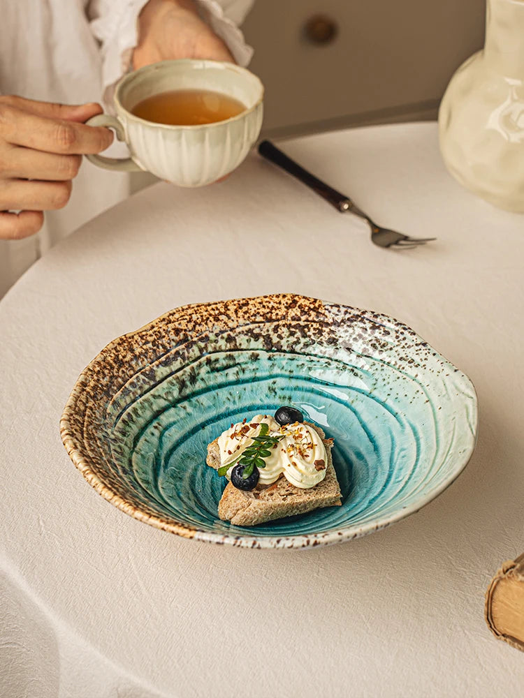 8-Inch Retro Ceramic Ramen & Noodle Bowl – Chinese & Japanese Tableware