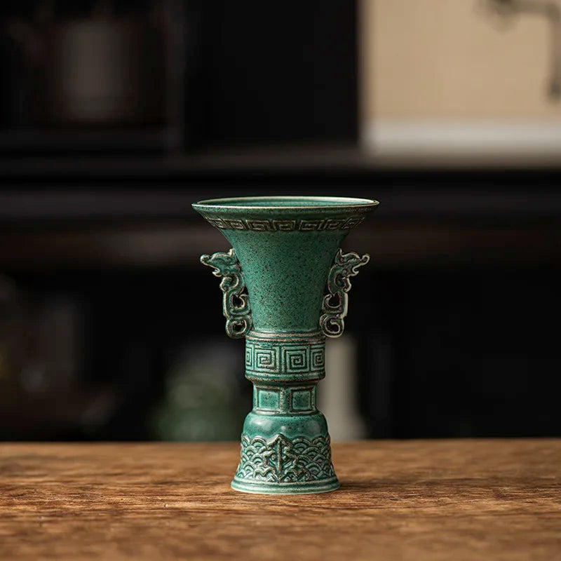 Dehua Ceramic Celadon Tea Cup Antique Drinkable Master Kung Fu Tea Set Drink Anti-scalding Tea Bowl