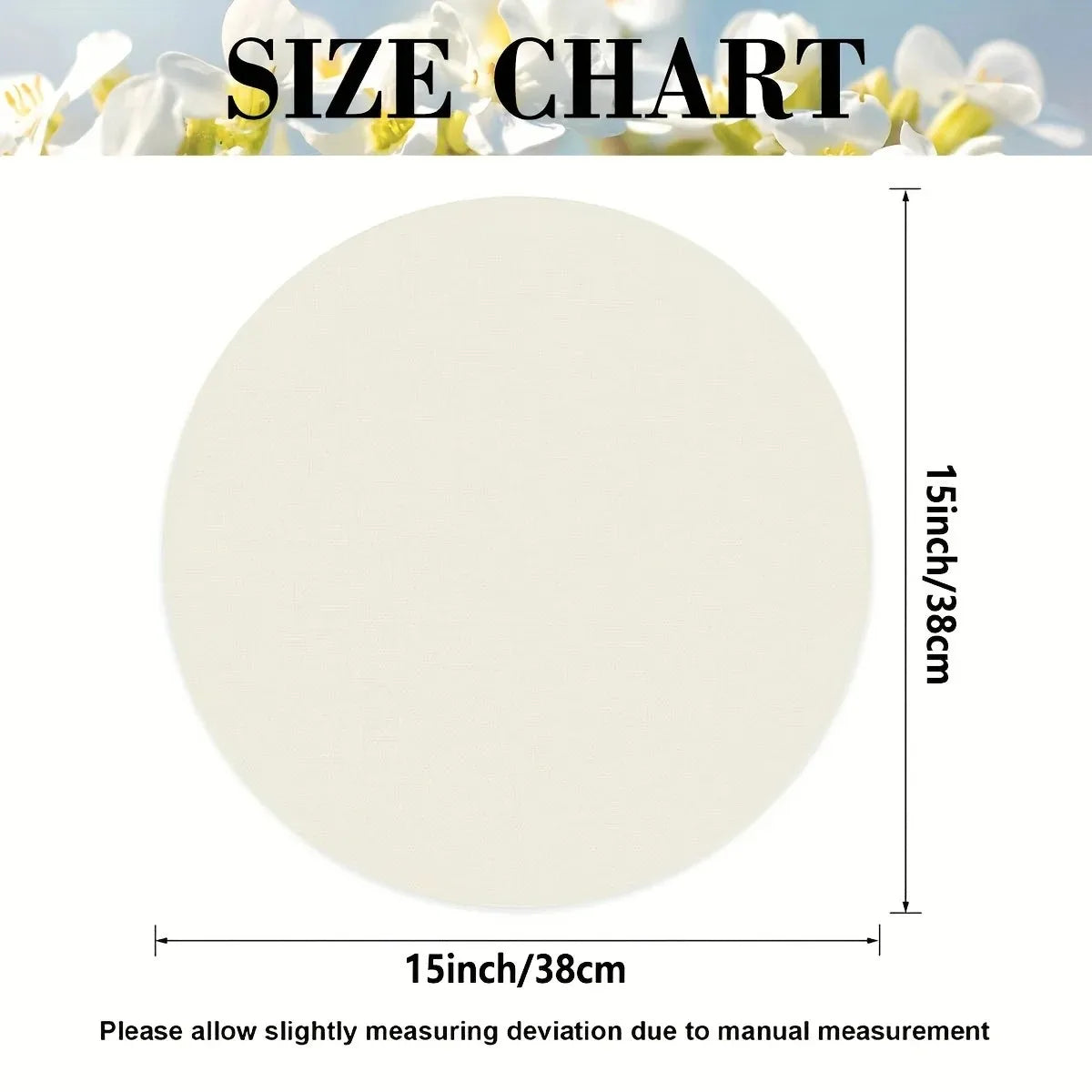 Vikama Wabi-Sabi Round Placemat – Black & White Distressed Texture or Floral Dining Mat