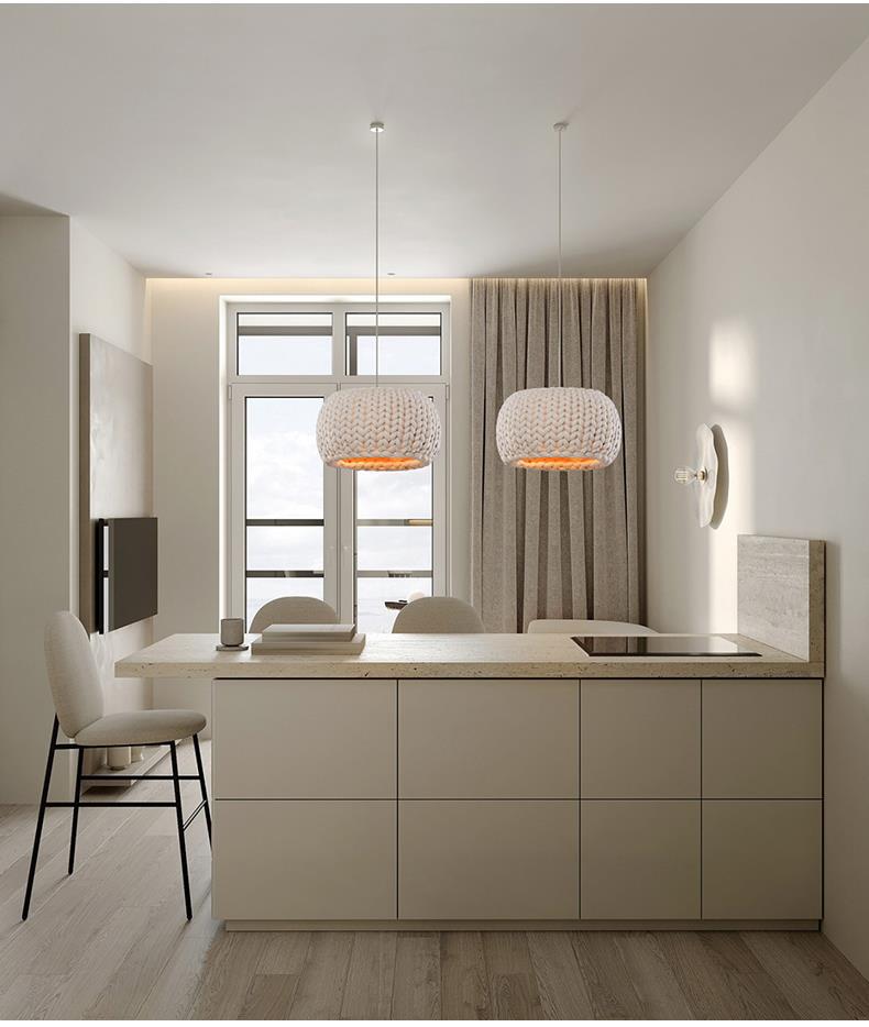 Japanese-style Ceiling Rope Art Chandelier