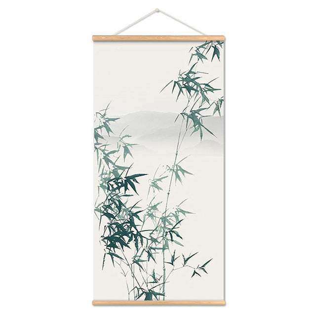 Flower Art Scroll Wall Mural