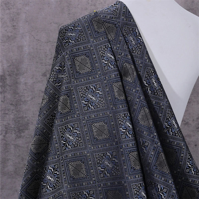 Chinese Style Jacquard Brocade Silk Satin Fabric for Ancient Costume Horse Face Skirt Tang Suit Han Suit DIY Sewing Cushion