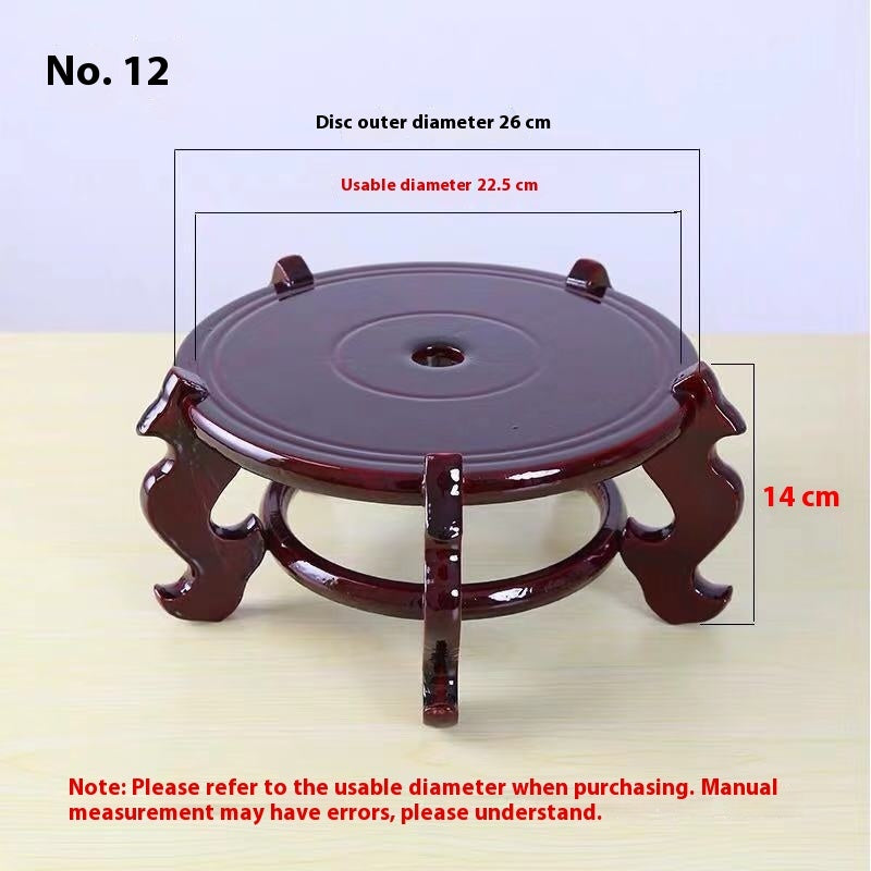 Solid Wood Asian Flowerpot Base