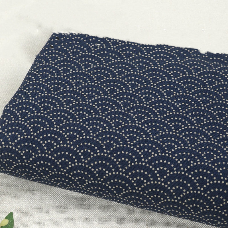 Chinese Dark Blue Cotton Linen Fabric