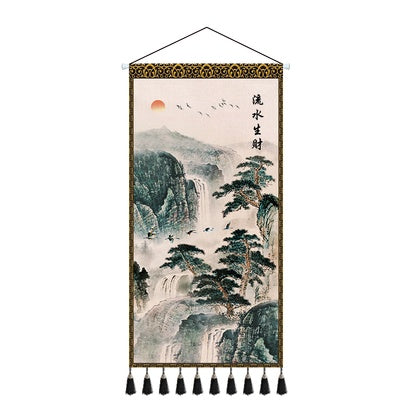 Chinese Style Water Shengcai Large Tapestry