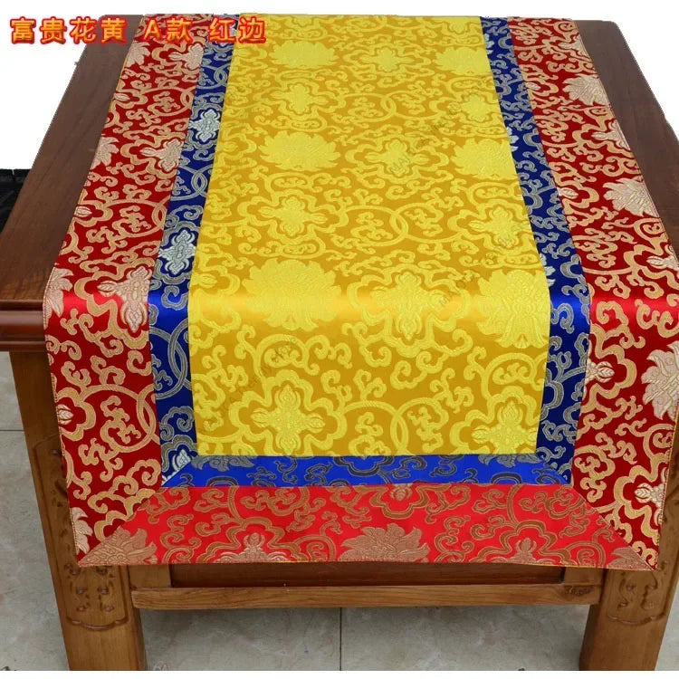 Tibetan Buddhism TableCloth High Quality Silk Satin Classical Home Religion Decorative Cover Buddhist Temple