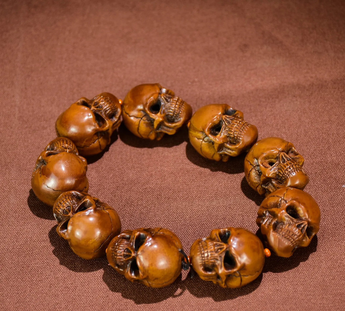Olivary Nucleus Skull “Shatuolin” Pendant – Temple Dharma Amulet