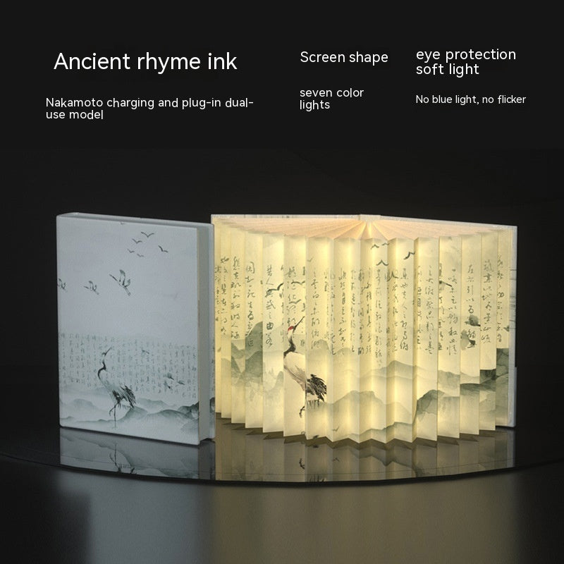 Unique Folding Book Accordion Style Lamp