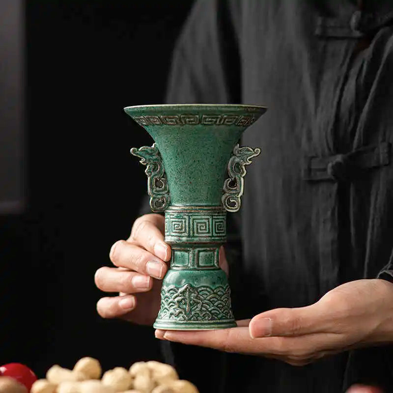 Dehua Ceramic Celadon Tea Cup Antique Drinkable Master Kung Fu Tea Set Drink Anti-scalding Tea Bowl