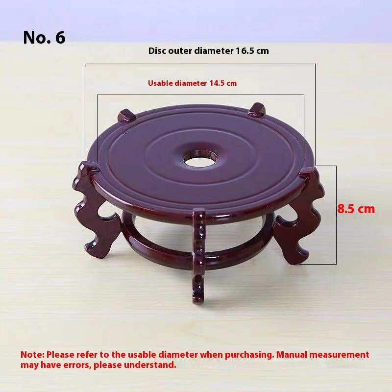 Solid Wood Asian Flowerpot Base
