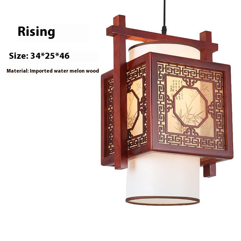 Chinese Antique Style Wooden and Fabric Lanterns