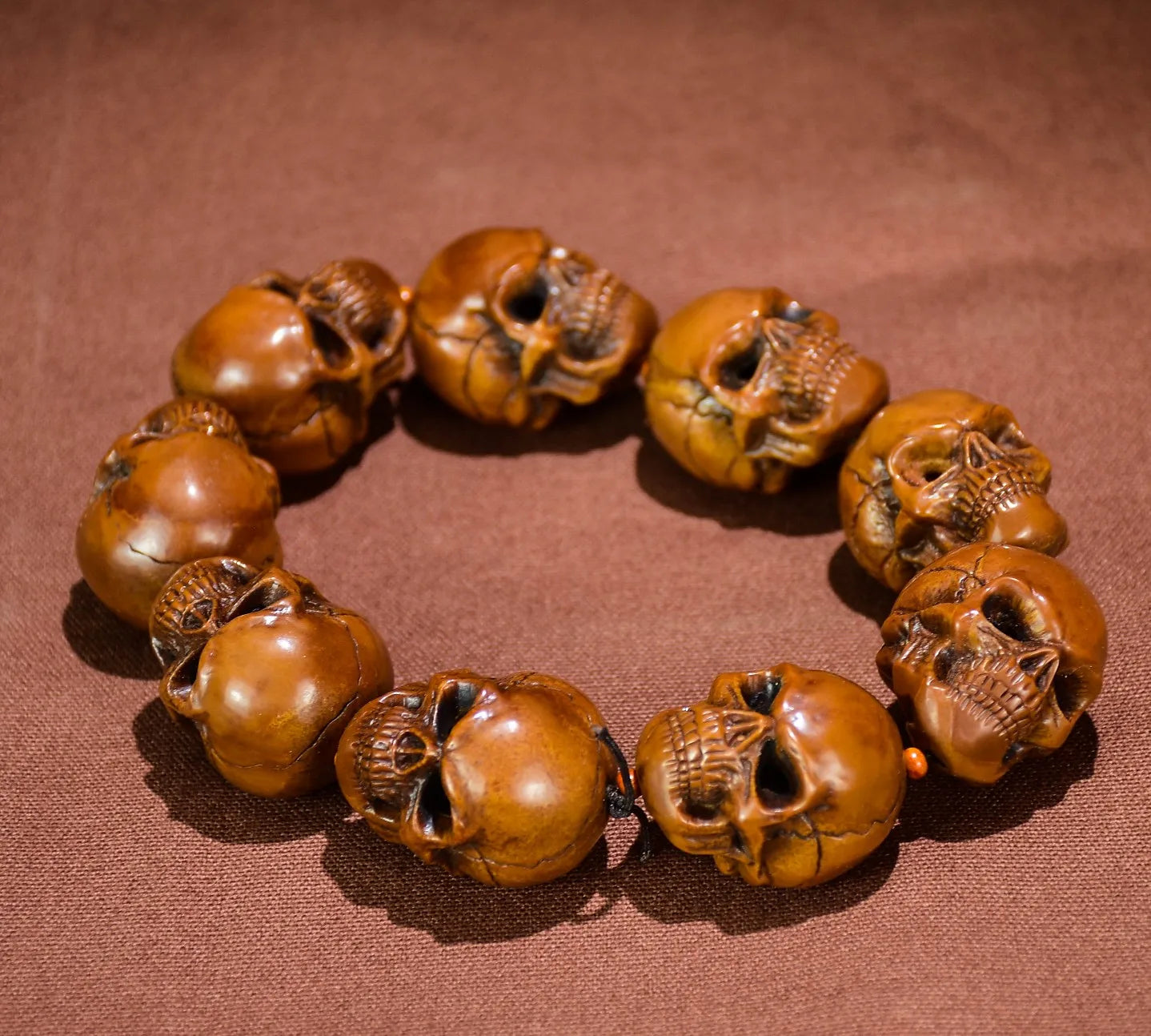 Olivary Nucleus Skull “Shatuolin” Pendant – Temple Dharma Amulet