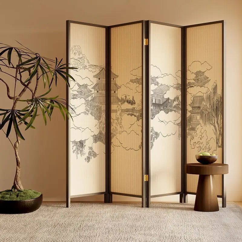 Zen Roon Dividers Chinese Zen Room Divider Screen – Wabi‑Sabi Song‑Style Partition – Far ...