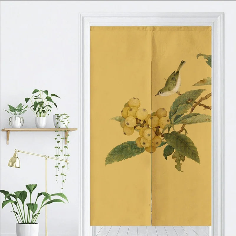 Vikama Chinese-Style Zen Half-Door Curtain – Fabric Partition for Home & Kitchen