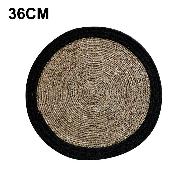 Japanese Style Breathable Jute Woven Thickened Placemat