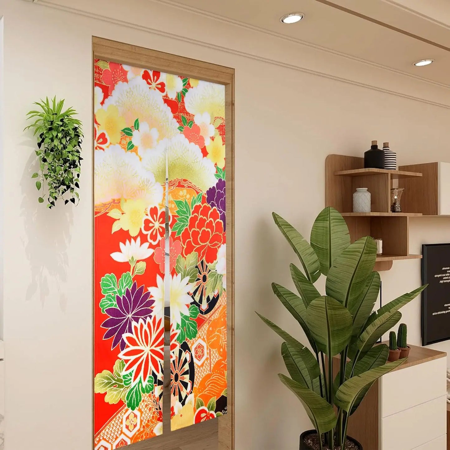 Japanese Noren Door Curtain – Traditional Oriental Auspicious Decor