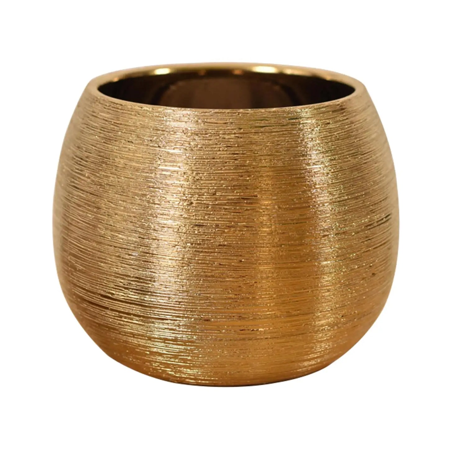Ceramic Bowl Flowerpot & Houseplant Planter – Tabletop & Office Desk Container