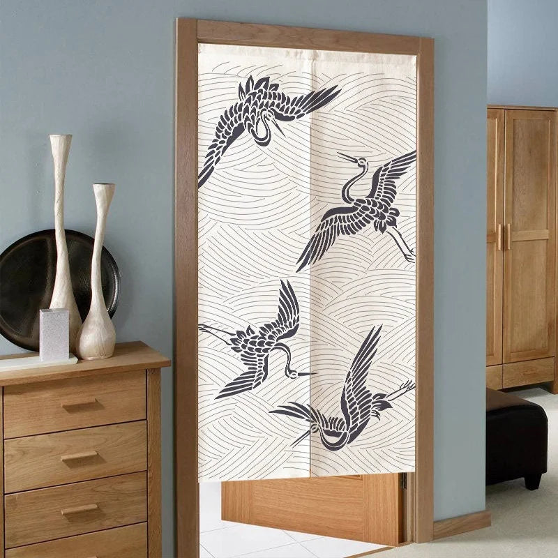 Vikama Chinese-Style Zen Half-Door Curtain – Fabric Partition for Home & Kitchen
