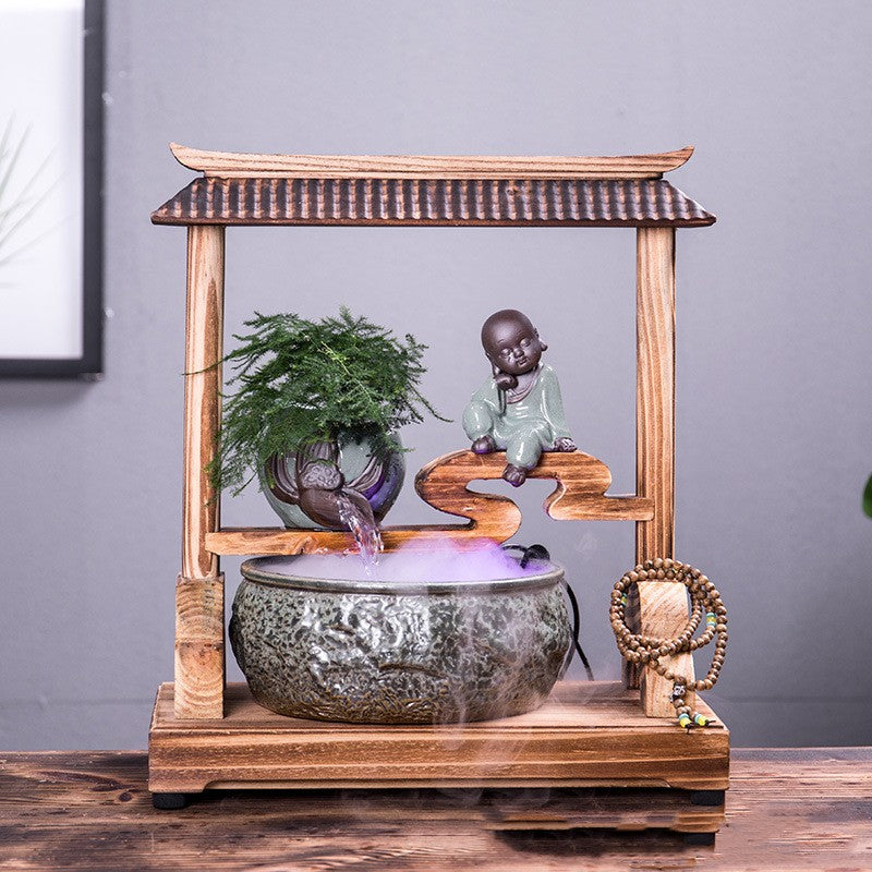 Chinese Zen Altar and Water Fountain