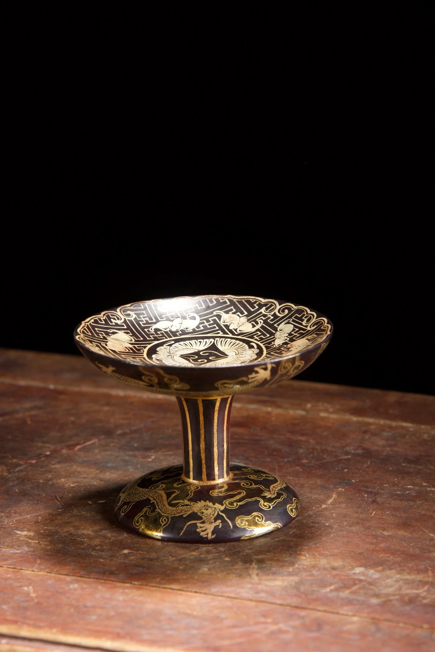 Wood Lacquer Gold Bat Offering Plate Screen – Asian Home Decor Wealth Ornament