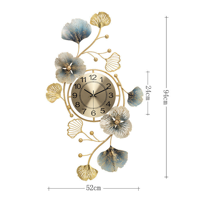Chinese Ginkgo Leaf Handmade Wall Clock