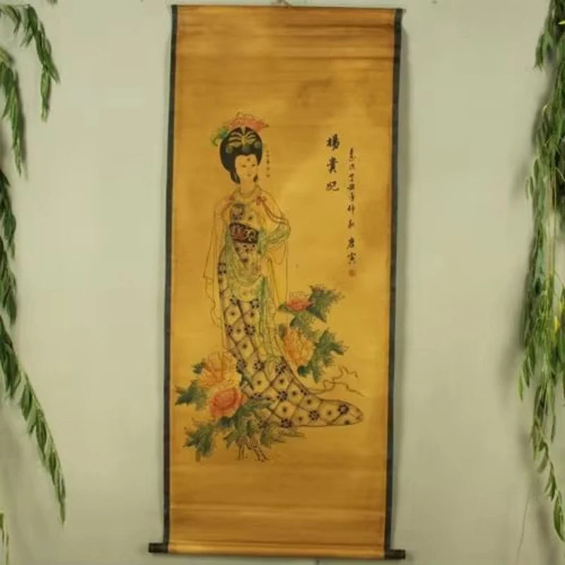 Chinese Belle Wall Art – Exquisite Beauty Scroll Poster
