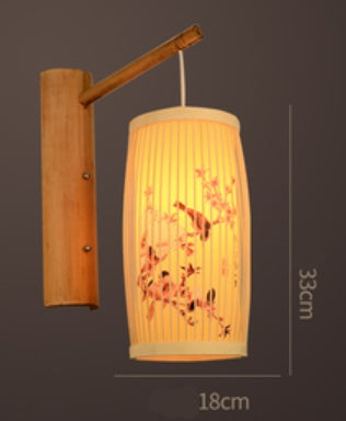 Woven Bamboo Chinese Bamboo Art Wall Lamp