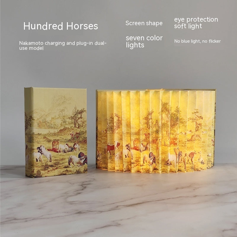 Unique Folding Book Accordion Style Lamp