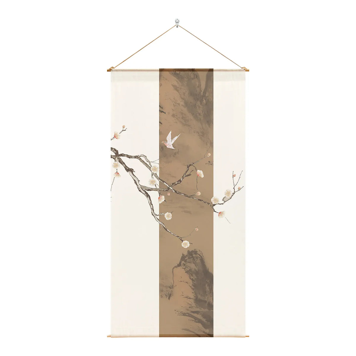 Japanese Zen Sheer Gauze Hanging Room Divider | Tea Room & Meditation Drape