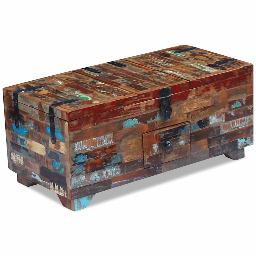 Handcrafted Reclaimed Wood Storage Coffee Table Chest