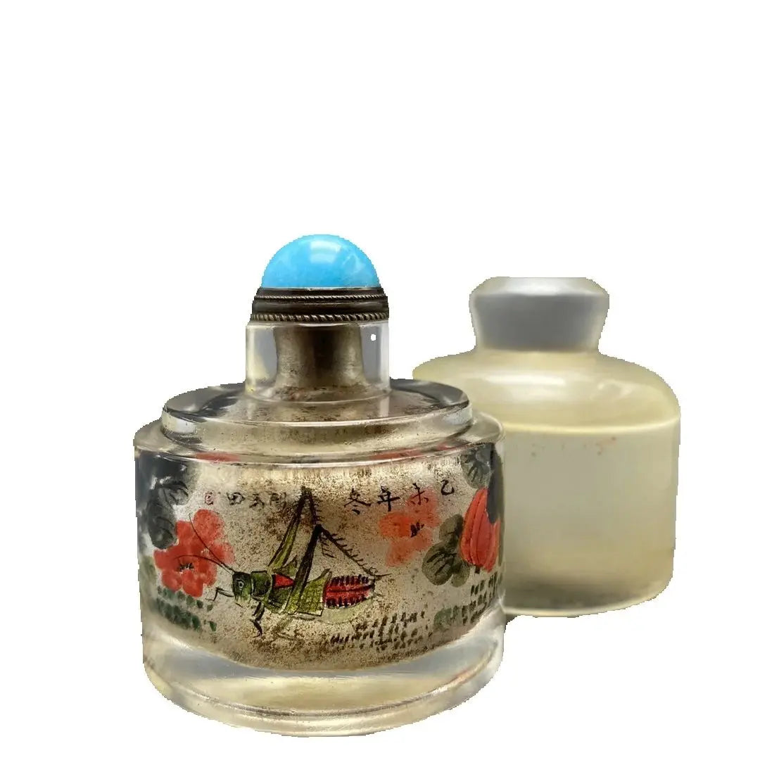 Antique Chinese Old Beijing Snuff Bottle with Landscape Scenery and Inside Painting