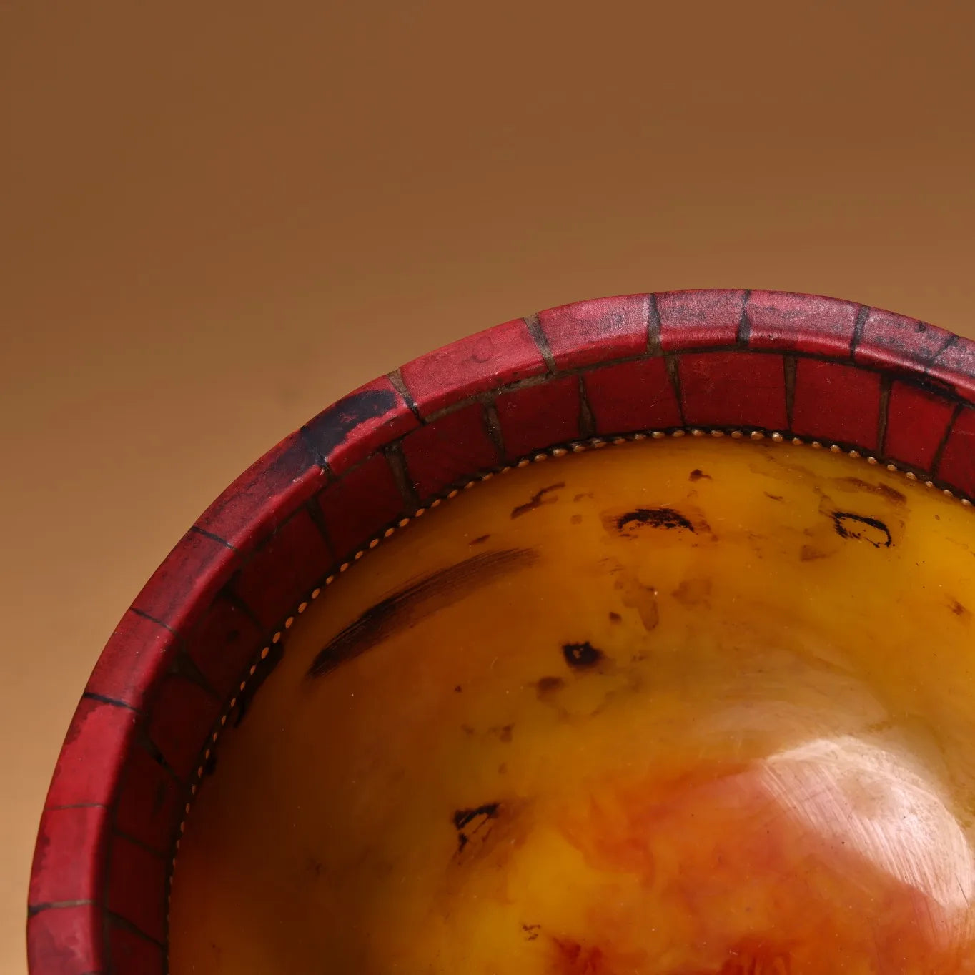 Tibetan Beeswax Gem Filigree Butter Bowls (Pair, 4")