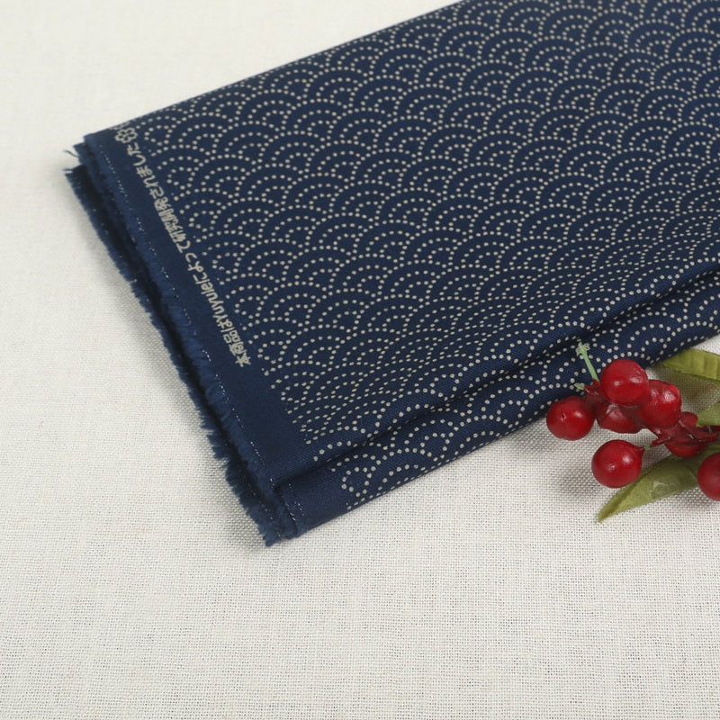 Chinese Dark Blue Cotton Linen Fabric
