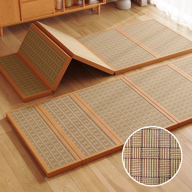 Faltbare japanische Tatami-Rattanmatte – Kühlende Sommer-Bodenmatte