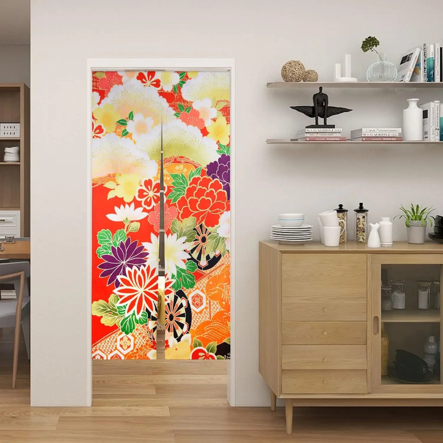 Japanese Noren Door Curtain – Traditional Oriental Auspicious Decor